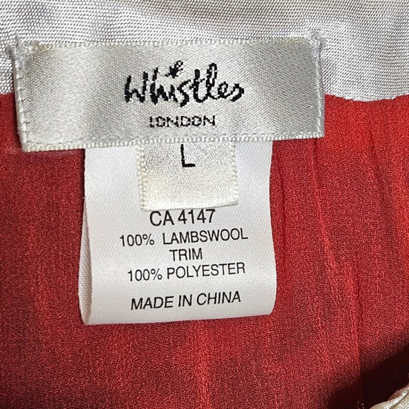 Whistles London Vintage Lambswool Embroidered Cardigan Womens Large Mauve‎ - Picture 4 of 6